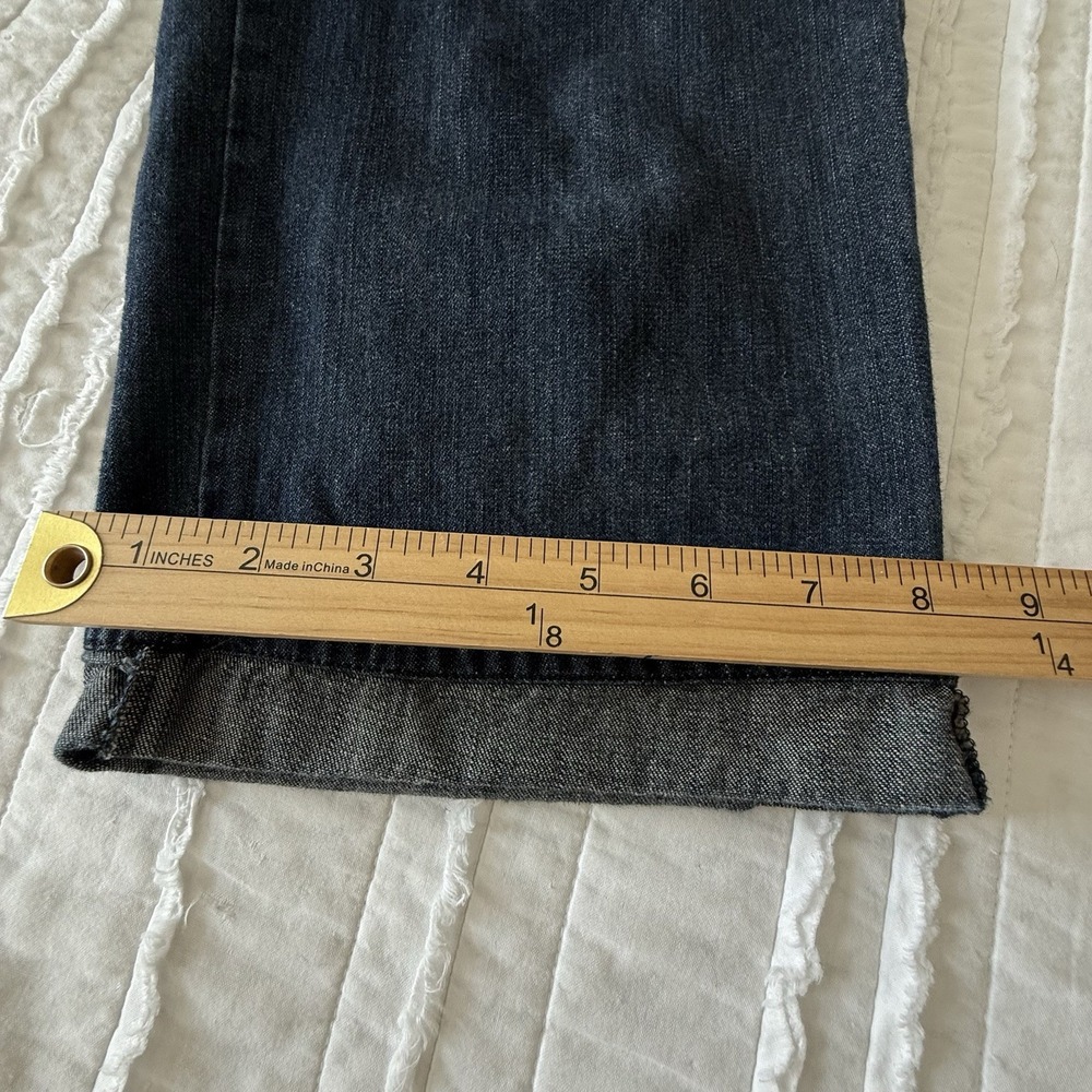 Old Navy Mid Rise Crop Wide Leg Blue Jeans 12 Clean Girl Scandi Street Dark Wash - Picture 16 of 16
